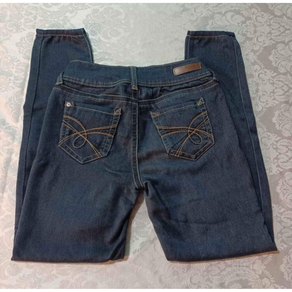 Wallflower Soft Stretchy Pants W/Pockets 5 Junior Dark Blue Skinny Midrise